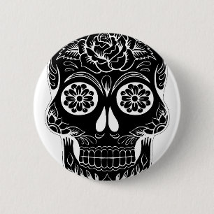 Abstrakter Schädel Button