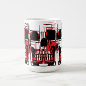 Abstrakter Schädel in lebhaften Farben Kaffeetasse (Mittel)