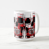 Abstrakter Schädel in lebhaften Farben Kaffeetasse (VorderseiteRechts)