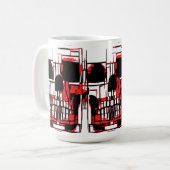 Abstrakter Schädel in lebhaften Farben Kaffeetasse (Vorderseite Links)