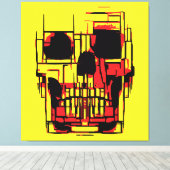 Abstrakter Schädel in lebhaften Farben Leinwanddruck (Insitu (Holzboden))