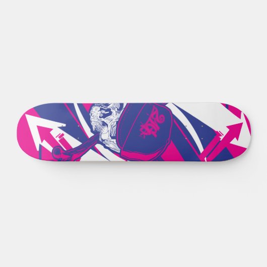 Abstrakter Schädel Skateboard (Horizontal)
