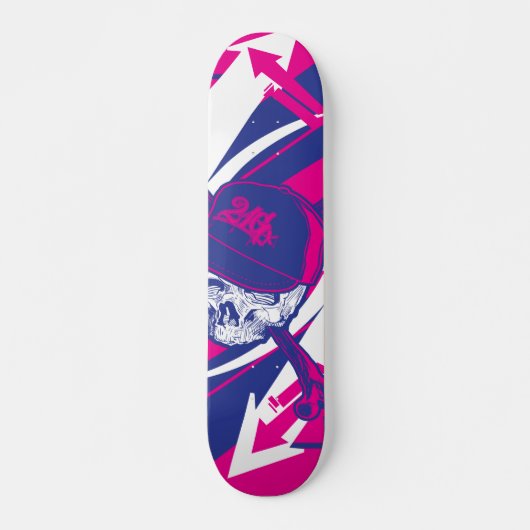 Abstrakter Schädel Skateboard (Vorne)