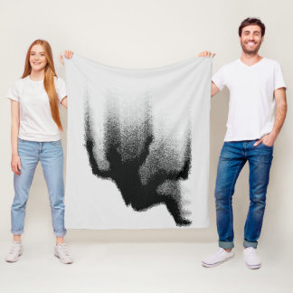 Abstrakter Schattenfall: flüssige Silhouette Fleecedecke