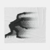 Abstrakter Schattenfall: flüssige Silhouette Fleecedecke (Vorderseite (Horizontal))