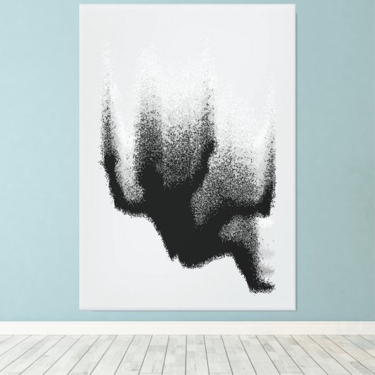 Abstrakter Schattenfall: flüssige Silhouette Leinwanddruck (Insitu (Holzboden))