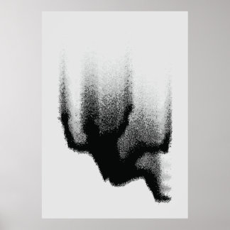 Abstrakter Schattenfall: flüssige Silhouette Poster