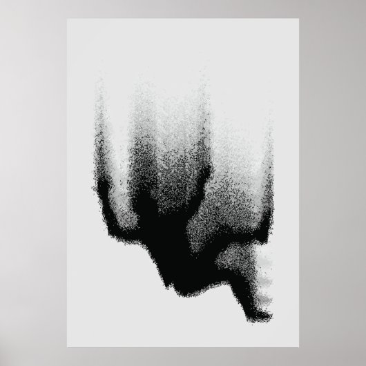 Abstrakter Schattenfall: flüssige Silhouette Poster (Vorne)