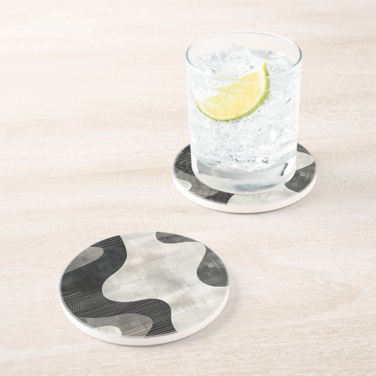 Abstrakter Schattenstreifen Getränkeuntersetzer (Seite)