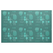 Abstrakter Schaumstoff Aquamarin Stoff (Fat Quarter (45,7 x 55,9 cm))