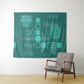 Abstrakter Schaumstoff Aquamarin Wandteppich (Beispiel (Horizontal))