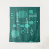 Abstrakter Schaumstoff Aquamarin Wandteppich (Vorderseite)