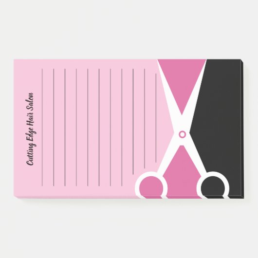 Abstrakter Schere-Haar-Salon Post-it Klebezettel (Vorderseite)