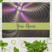 Abstrakter, schlanke, farbige 3D-Fraktal Geschirrtuch (Gefaltet)