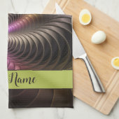 Abstrakter, schlanke, farbige 3D-Fraktal Geschirrtuch (Viertel Falte)