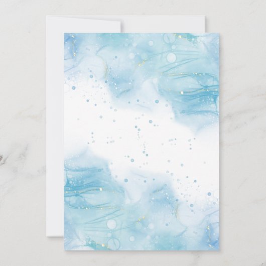 Abstrakter, schlichter Glitzer Einladung (Rückseite)