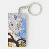 Abstrakter Schlüsselanhänger für Herbstzweige (Rückseite)