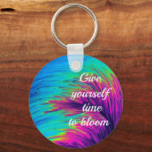 Abstrakter Schlüsselanhänger für  Malerei in Blau  (Vorderseite)