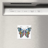 Abstrakter Schmetterling 1 Magnet (In Situ (Geschirrspüler))