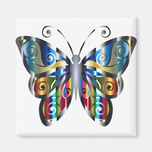 Abstrakter Schmetterling 1 Magnet (Vorne)