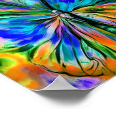 Abstrakter Schmetterling # 1 , Variante 1 Farbton Poster (Ecke)