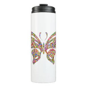 Abstrakter Schmetterling 2 Thermosbecher