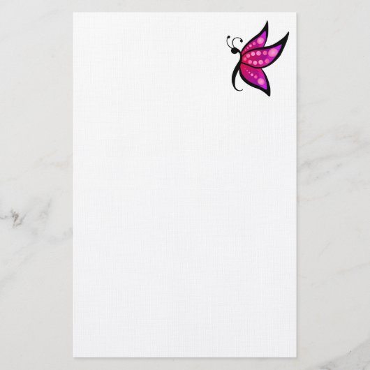 Abstrakter Schmetterling Briefpapier (Vorderseite)