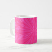 Abstrakter Schmetterling Bright Pink Kaffee Tasse (Vorderseite Links)