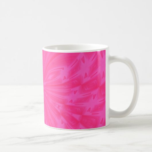 Abstrakter Schmetterling Bright Pink Kaffee Tasse (Rechts)