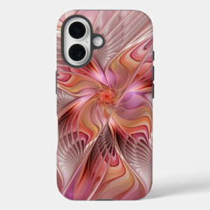 Abstrakter Schmetterling Bunte Fantasy-Fraktal-Kun iPhone 16 Hülle