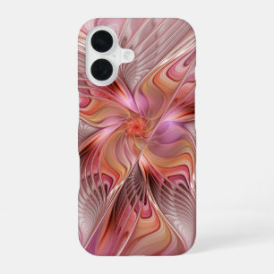 Abstrakter Schmetterling Bunte Fantasy-Fraktal-Kun iPhone 16 Hülle