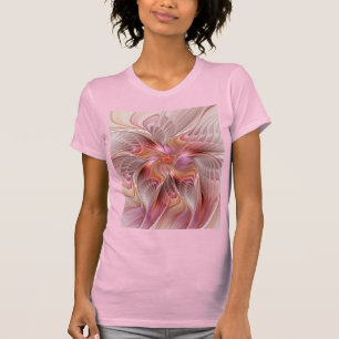 Abstrakter Schmetterling Bunte Fantasy-Fraktal-Kun T-Shirt