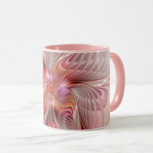 Abstrakter Schmetterling Bunte Fantasy-Fraktal-Kun Tasse