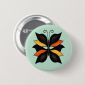 Abstrakter Schmetterling Button (Vorne & Hinten)