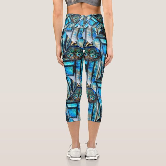 Abstrakter Schmetterling Capri Leggings (Rückseite)