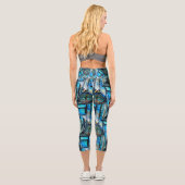 Abstrakter Schmetterling Capri Leggings (Rückseite)