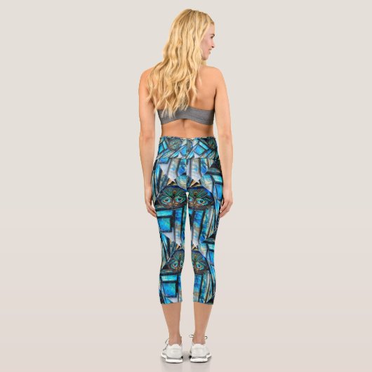 Abstrakter Schmetterling Capri Leggings (Rückseite)