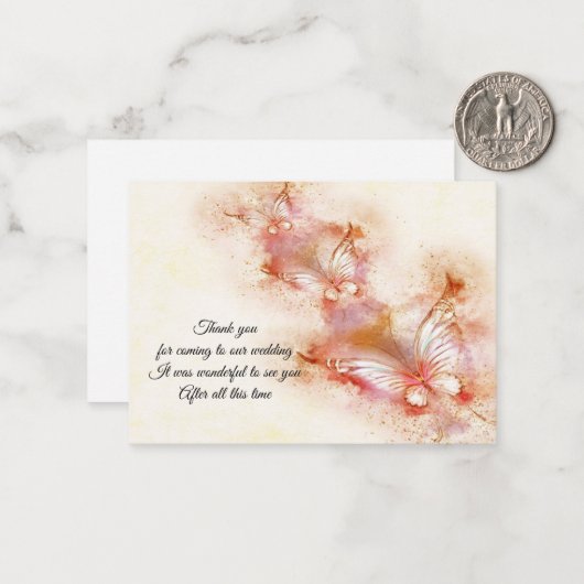 Abstrakter Schmetterling Dankeschön Karten (Vorderseite/Rückseite Beispiel)
