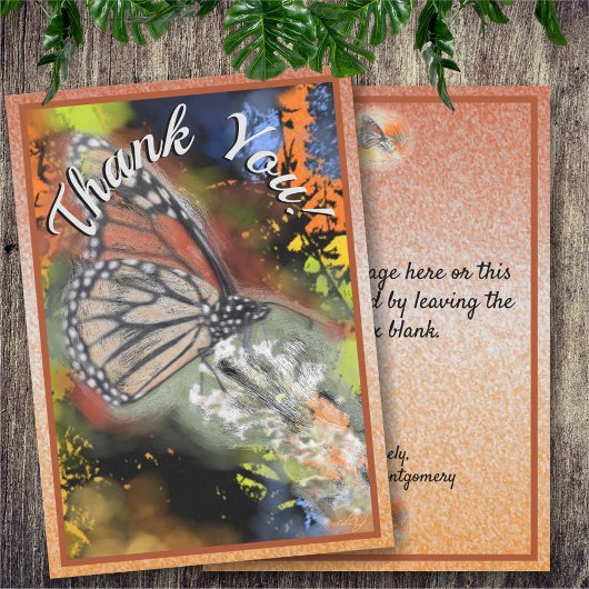 Abstrakter Schmetterling Dankeskarte