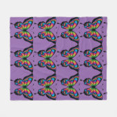 Abstrakter Schmetterling Fleecedecke (Vorderseite (Horizontal))