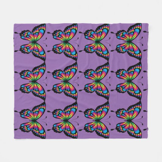 Abstrakter Schmetterling Fleecedecke (Vorderseite (Horizontal))