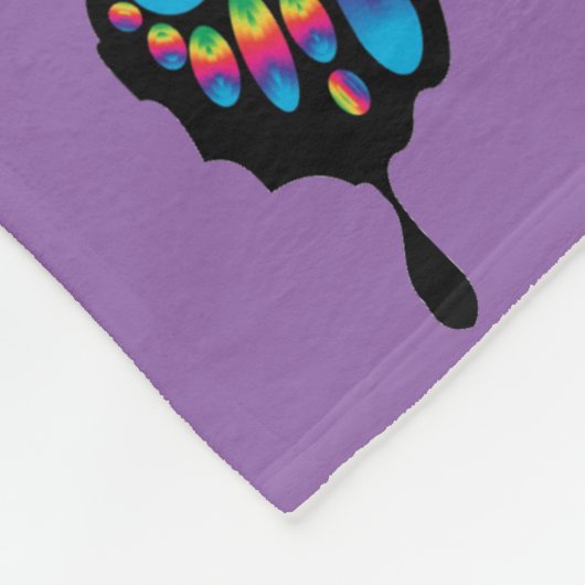 Abstrakter Schmetterling Fleecedecke (Ecke)