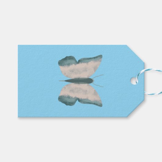 Abstrakter Schmetterling Geschenkanhänger (Vorderseite (Horizontal))