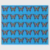 Abstrakter Schmetterling Geschenkpapier (Flach)
