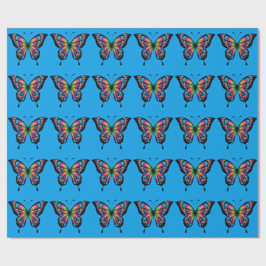 Abstrakter Schmetterling Geschenkpapier (Flach)