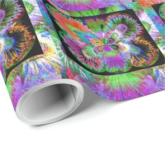 Abstrakter Schmetterling Geschenkpapier (Rolleneckpunkt)