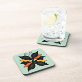 Abstrakter Schmetterling Getränkeuntersetzer (Rechte Seite)