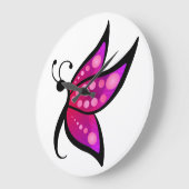 Abstrakter Schmetterling Große Wanduhr (Winkel)