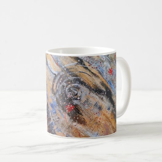 Abstrakter Schmetterling Kaffeetasse (VorderseiteRechts)
