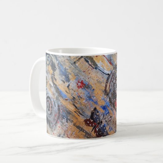 Abstrakter Schmetterling Kaffeetasse (Vorderseite Links)